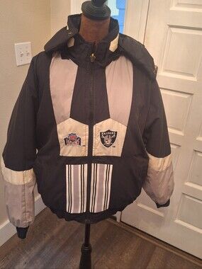 Vintage Oakland Raiders Pro Player Jacket Youth Sz XL/Adult S SReversible Puffer